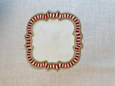 Çizgili Yılbaşı Kokteyl Peçetesi 2 ADET - 3